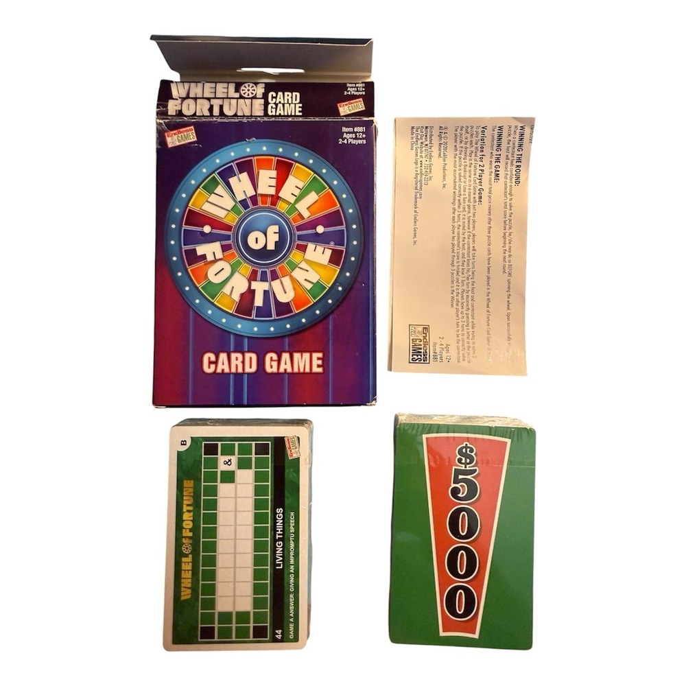 Wheel of Fortune Card Game – Endless Games cards Are Sealed